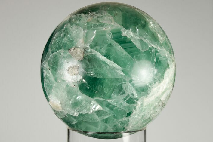 Polished Green Fluorite Sphere - Mexico #193299